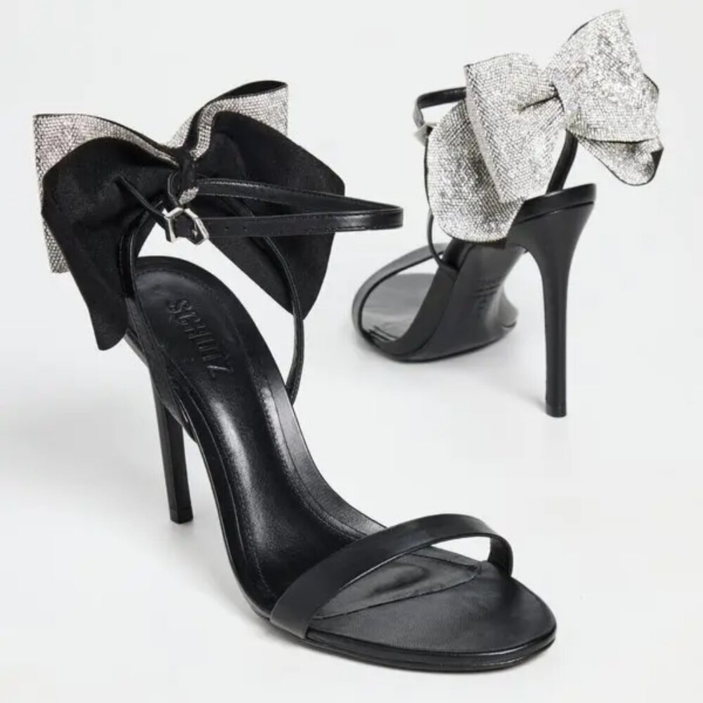Schutz Lyla Crystal Bow Heels US7.5